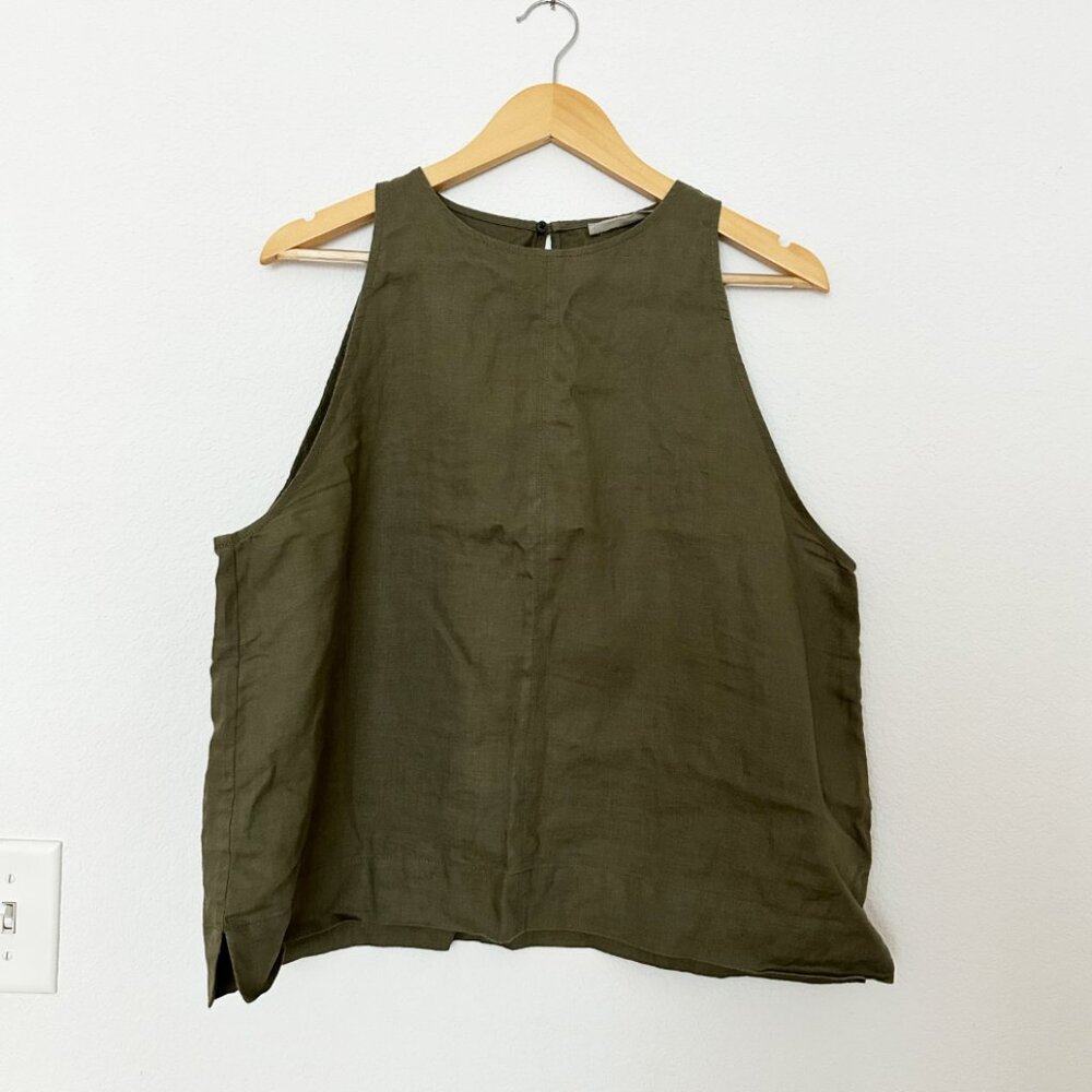 Everlane Linen High-Neck Tank